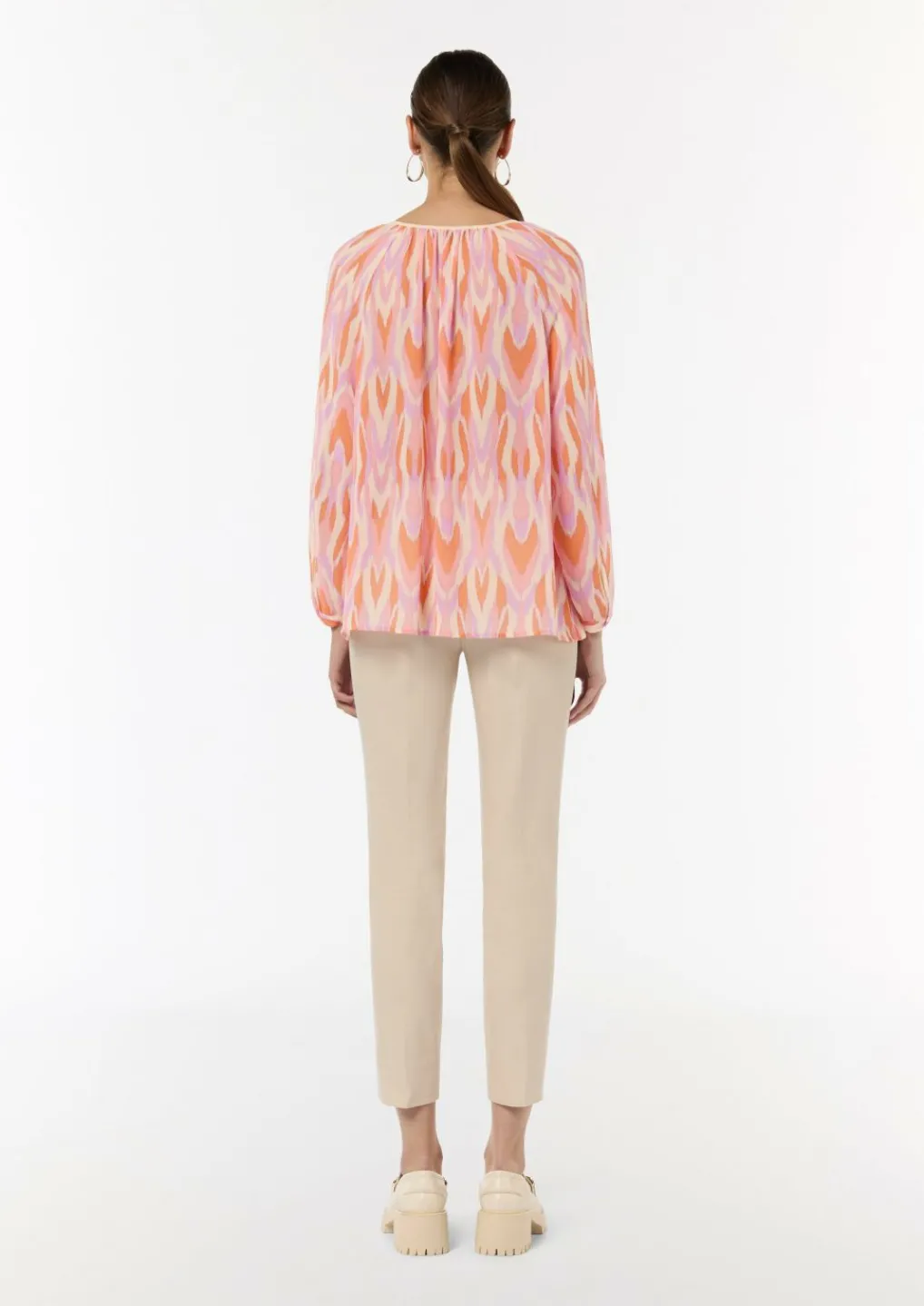 Chiffonbluse mit Allovermuster-Comma Sale