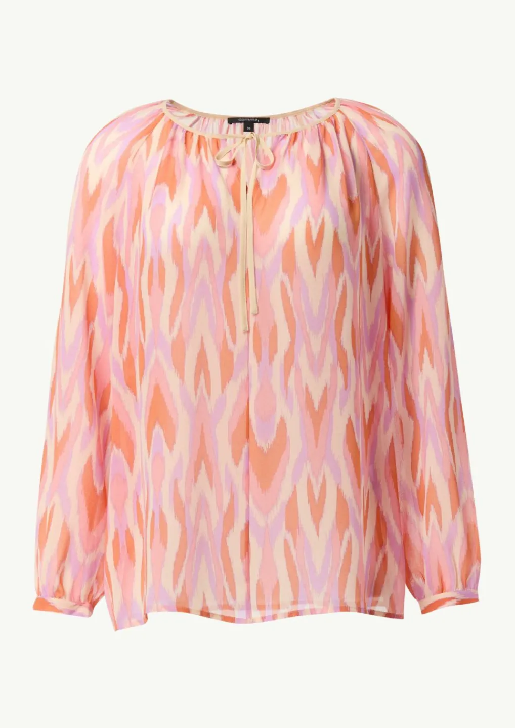 Chiffonbluse mit Allovermuster-Comma Sale