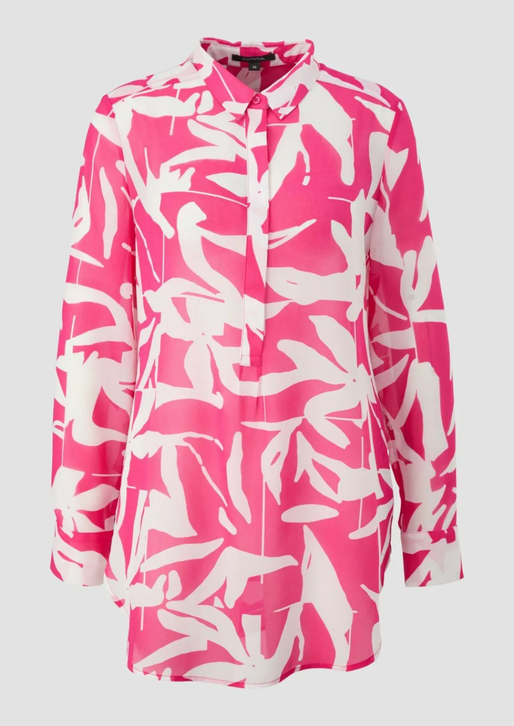Chiffonbluse mit Allovermuster-Comma Clearance