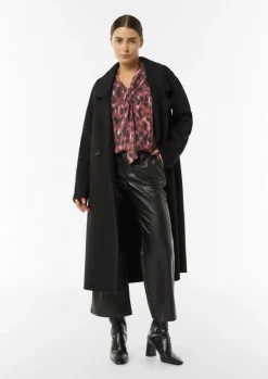 Chiffon-Bluse mit All-over-Print-Comma Online