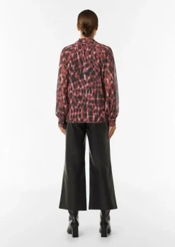 Chiffon-Bluse mit All-over-Print-Comma Online