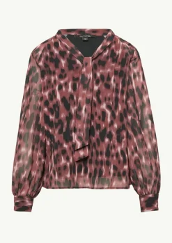 Chiffon-Bluse mit All-over-Print-Comma Online