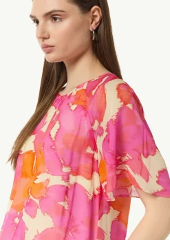 Chiffon-Bluse mit blickdichtem Futter-Comma Best