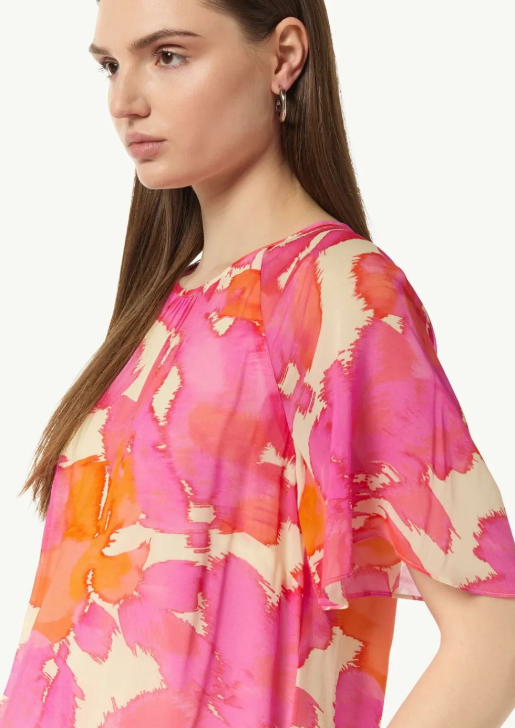 Chiffon-Bluse mit blickdichtem Futter-Comma Best