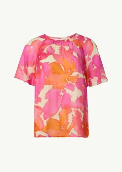 Chiffon-Bluse mit blickdichtem Futter-Comma Best