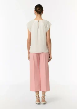 Chiffon-Bluse mit Kappärmeln-Comma Hot