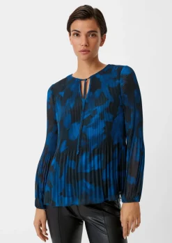 Chiffonbluse mit Plisseefalten-Comma Discount