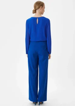 Chiffonbluse mit Plisseefalten-Comma New