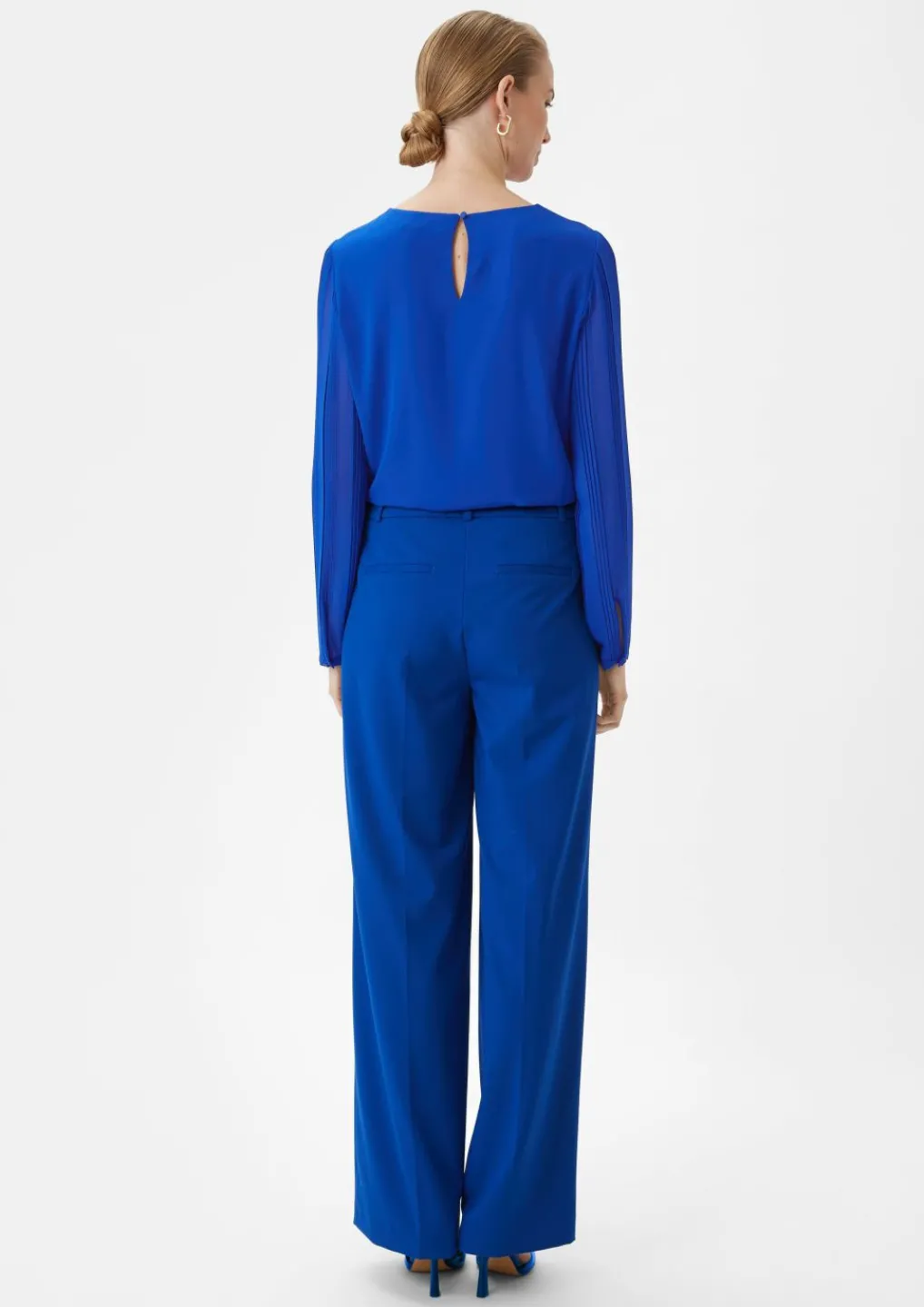 Chiffonbluse mit Plisseefalten-Comma New