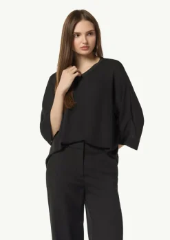 Chiffon-Blusenshirt mit 3/4-Ärmeln-Comma Outlet