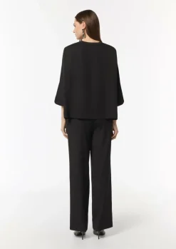 Chiffon-Blusenshirt mit 3/4-Ärmeln-Comma Outlet