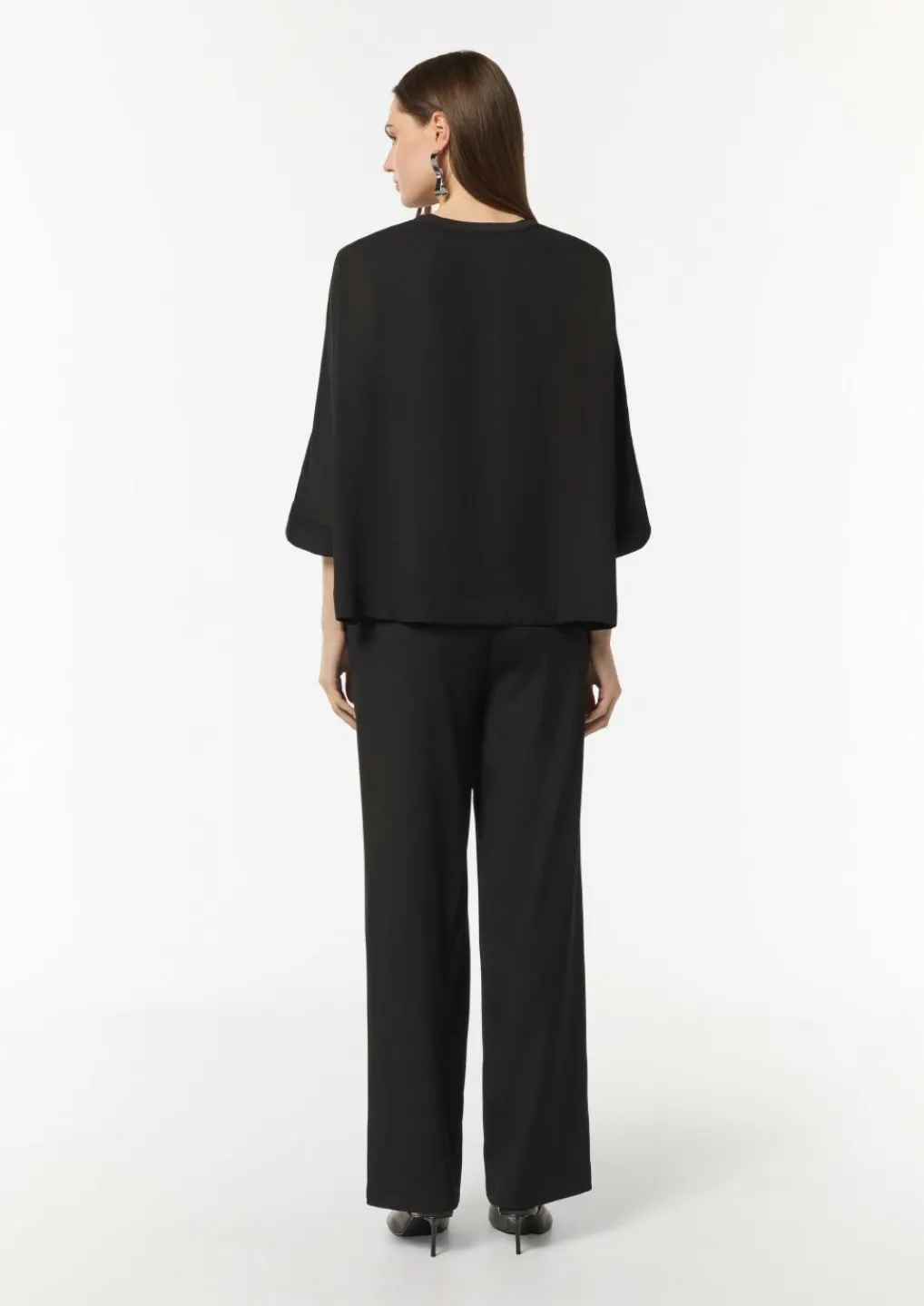 Chiffon-Blusenshirt mit 3/4-Ärmeln-Comma Outlet