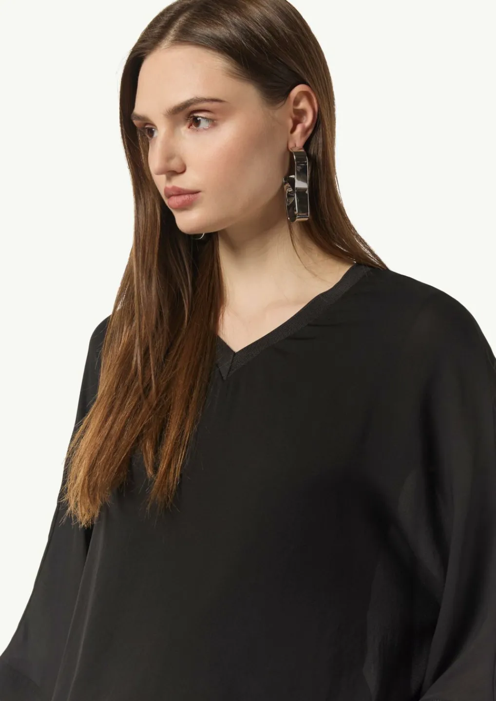 Chiffon-Blusenshirt mit 3/4-Ärmeln-Comma Outlet