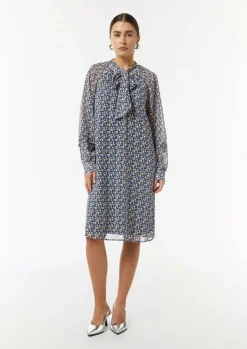 Chiffonkleid mit abnehmbarem Bindeband-Comma Outlet