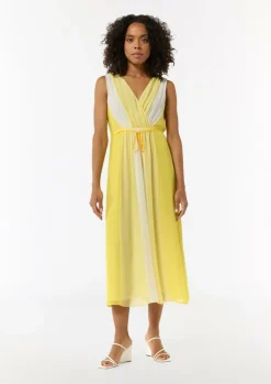 Chiffon-Kleid mit elastischer Taille und Bindeband-Comma Outlet