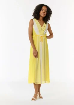 Chiffon-Kleid mit elastischer Taille und Bindeband-Comma Outlet