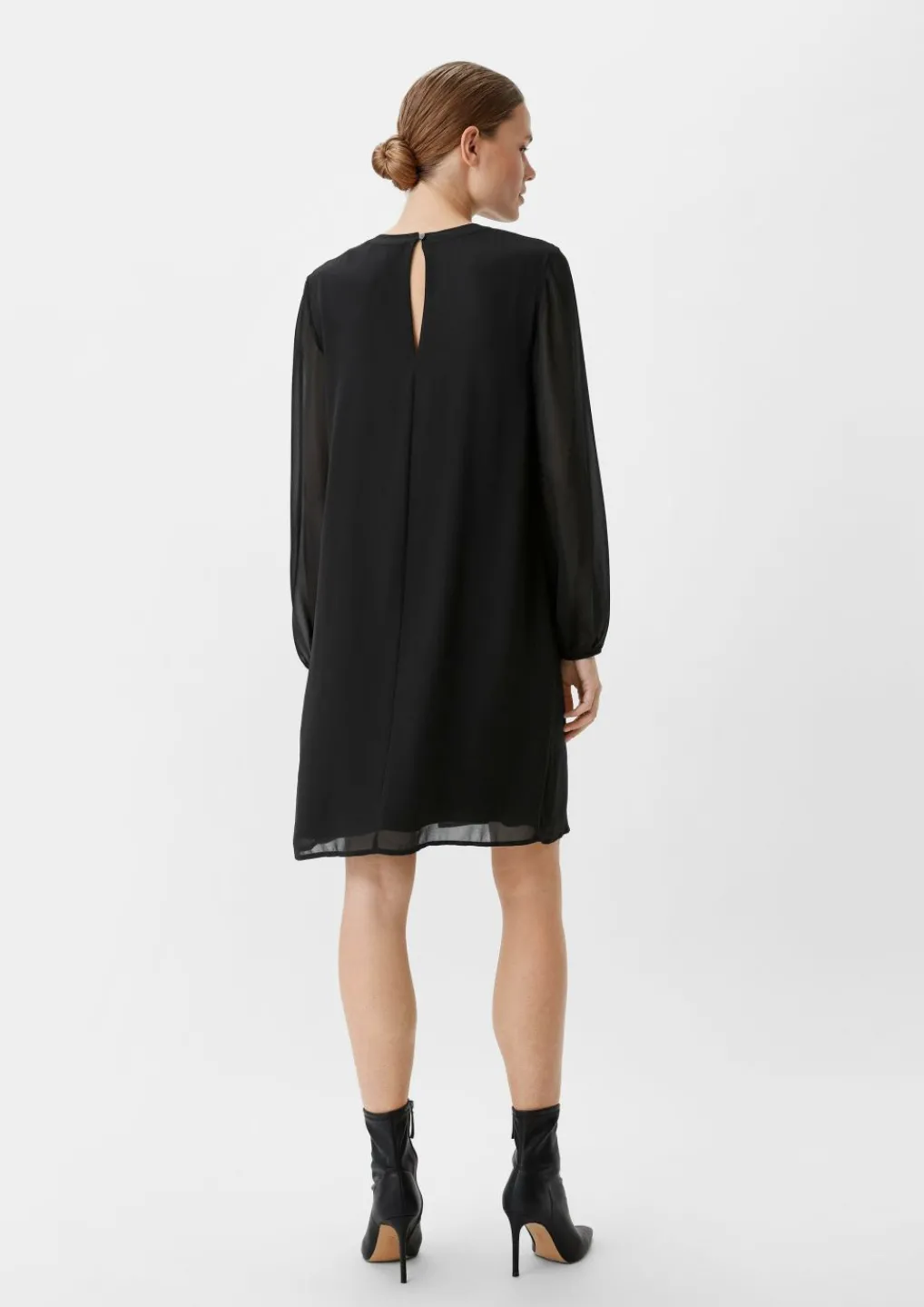 Chiffonkleid mit Plisseefalten-Comma Online