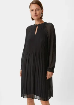 Chiffon-Kleid mit Plisseefalten-Comma Best