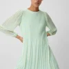 Chiffonkleid mit Plisseefalten-Comma Best