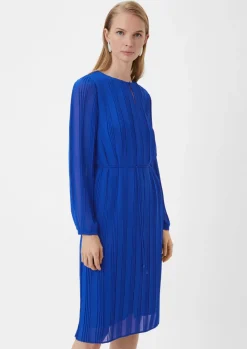 Chiffonkleid mit Plisséefalten-Comma Online
