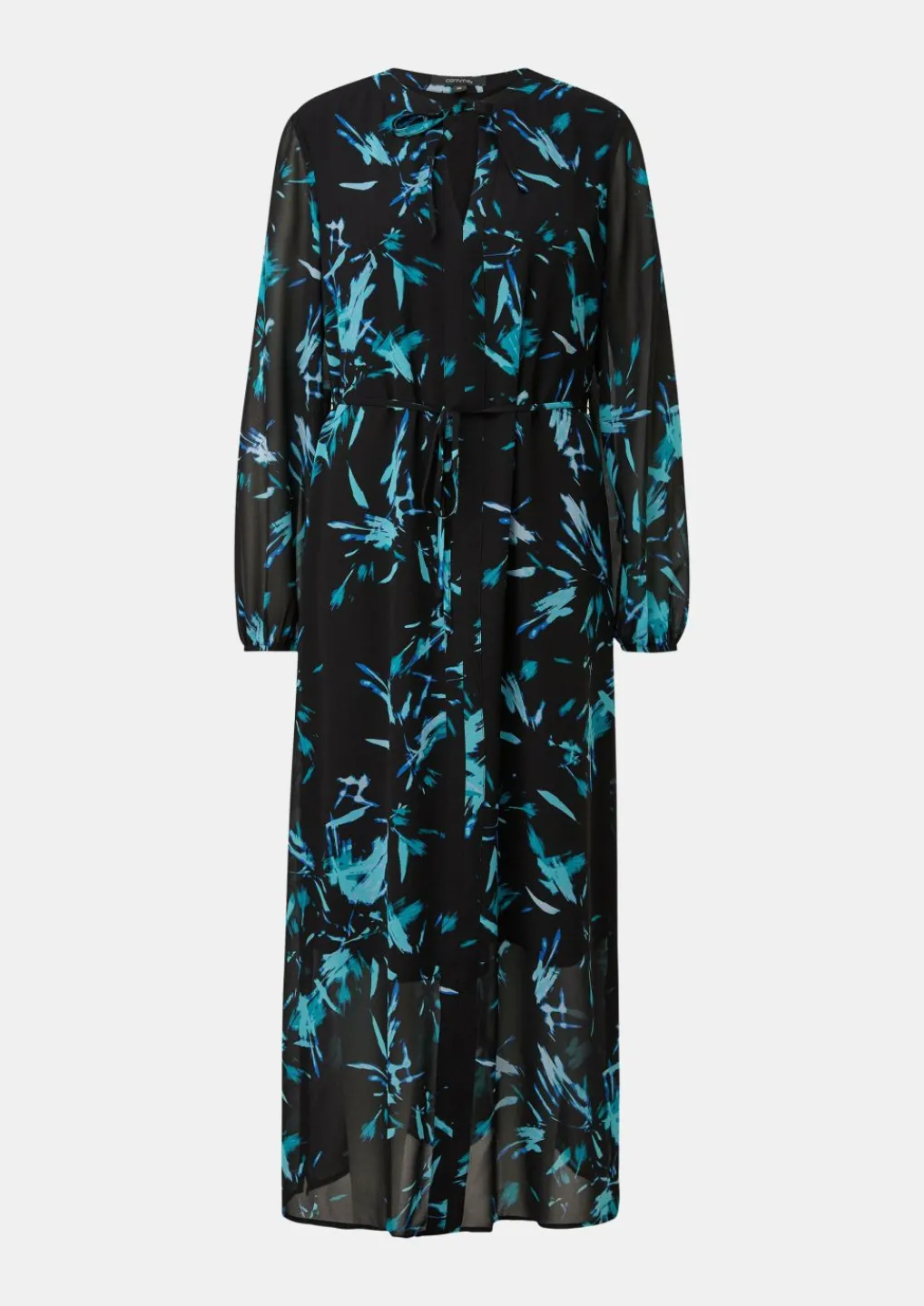 Chiffonkleid mit Stoffgürtel-Comma Sale