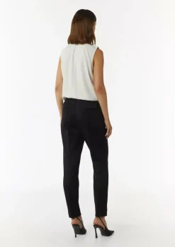 Cigarette-Pants aus Scuba mit elastischem Bund-Comma Clearance