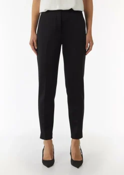 Cigarette-Pants aus Scuba mit elastischem Bund-Comma Clearance