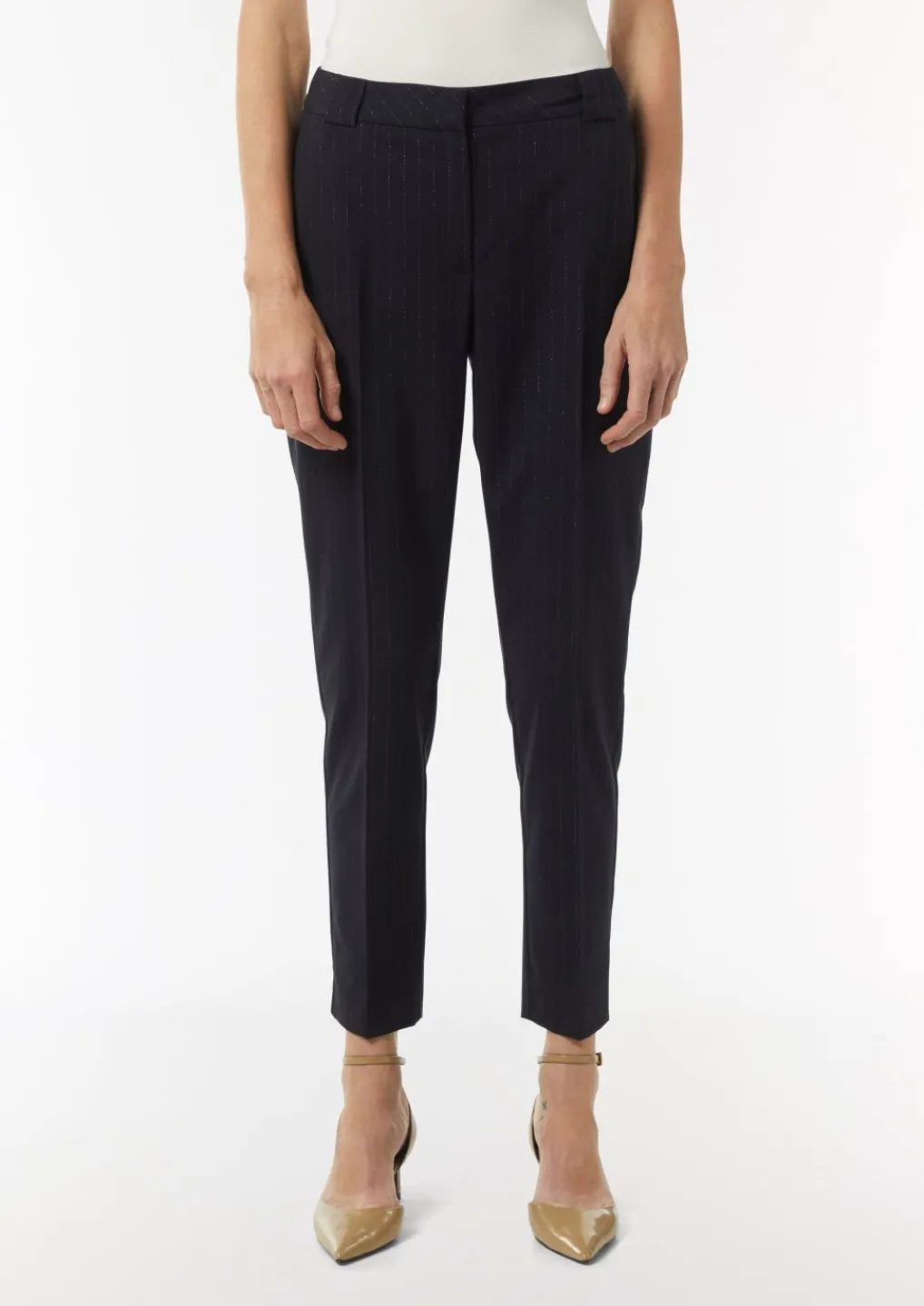 Cigarette Pants mit dezentem Glitzergarn-Comma Outlet