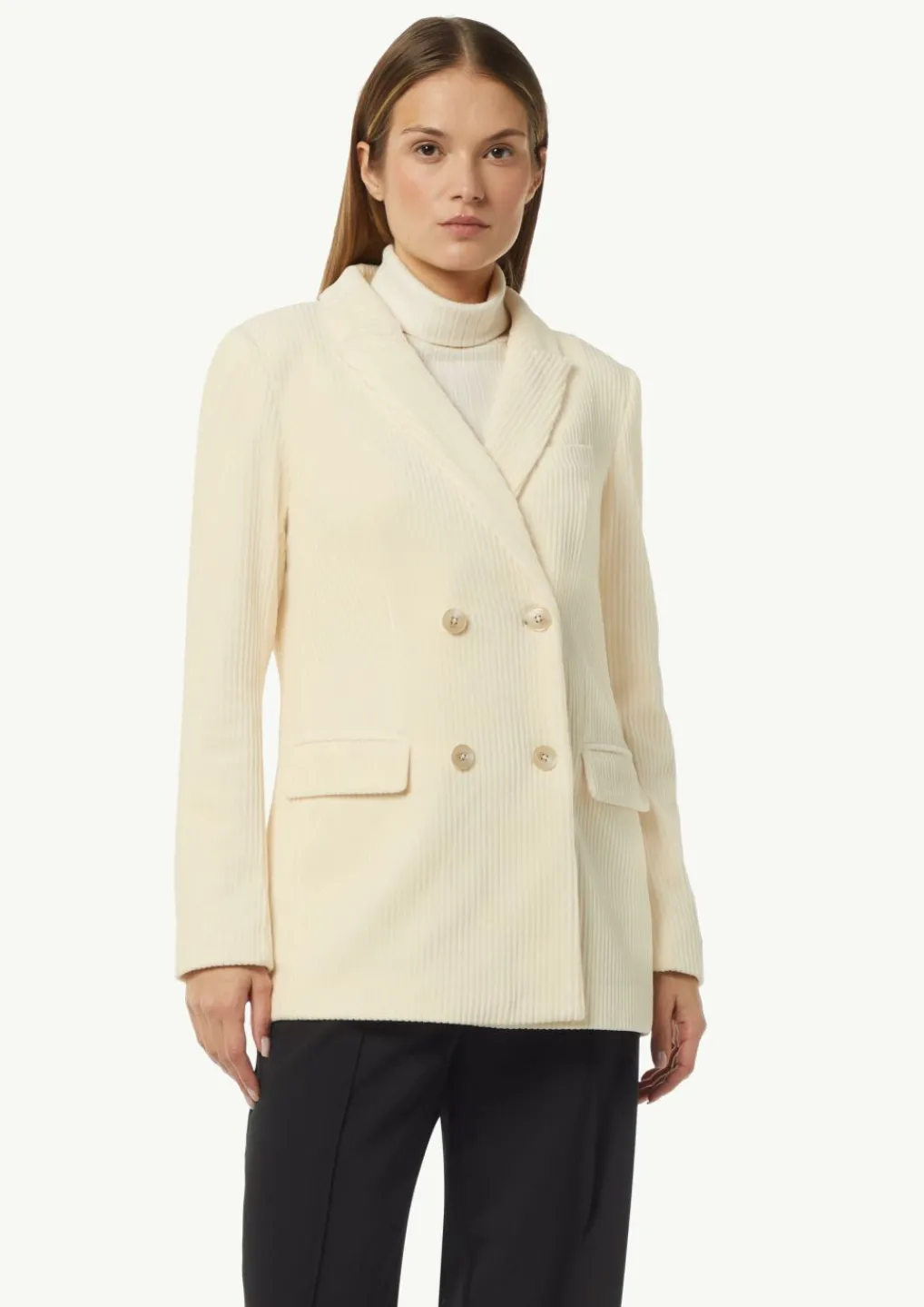 Cord-Blazer mit Logo-Knöpfen-Comma Outlet