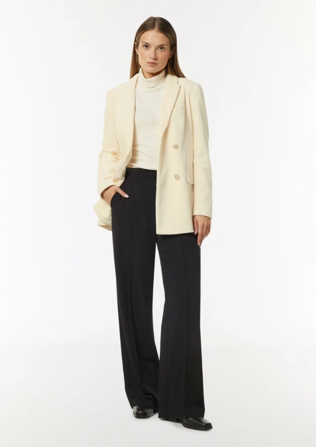 Cord-Blazer mit Logo-Knöpfen-Comma Outlet