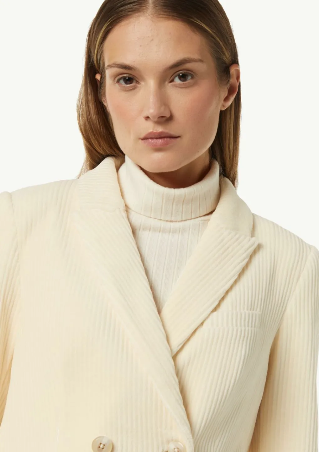 Cord-Blazer mit Logo-Knöpfen-Comma Outlet