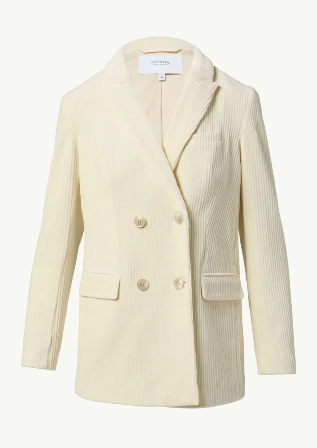 Cord-Blazer mit Logo-Knöpfen-Comma Outlet