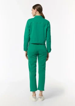 Cropped-Jacke aus elastischem Twill-Comma Discount