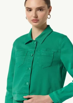 Cropped-Jacke aus elastischem Twill-Comma Discount