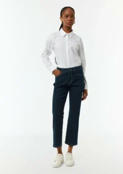 Cropped-Jeans mit Bügelfalte-Comma Best