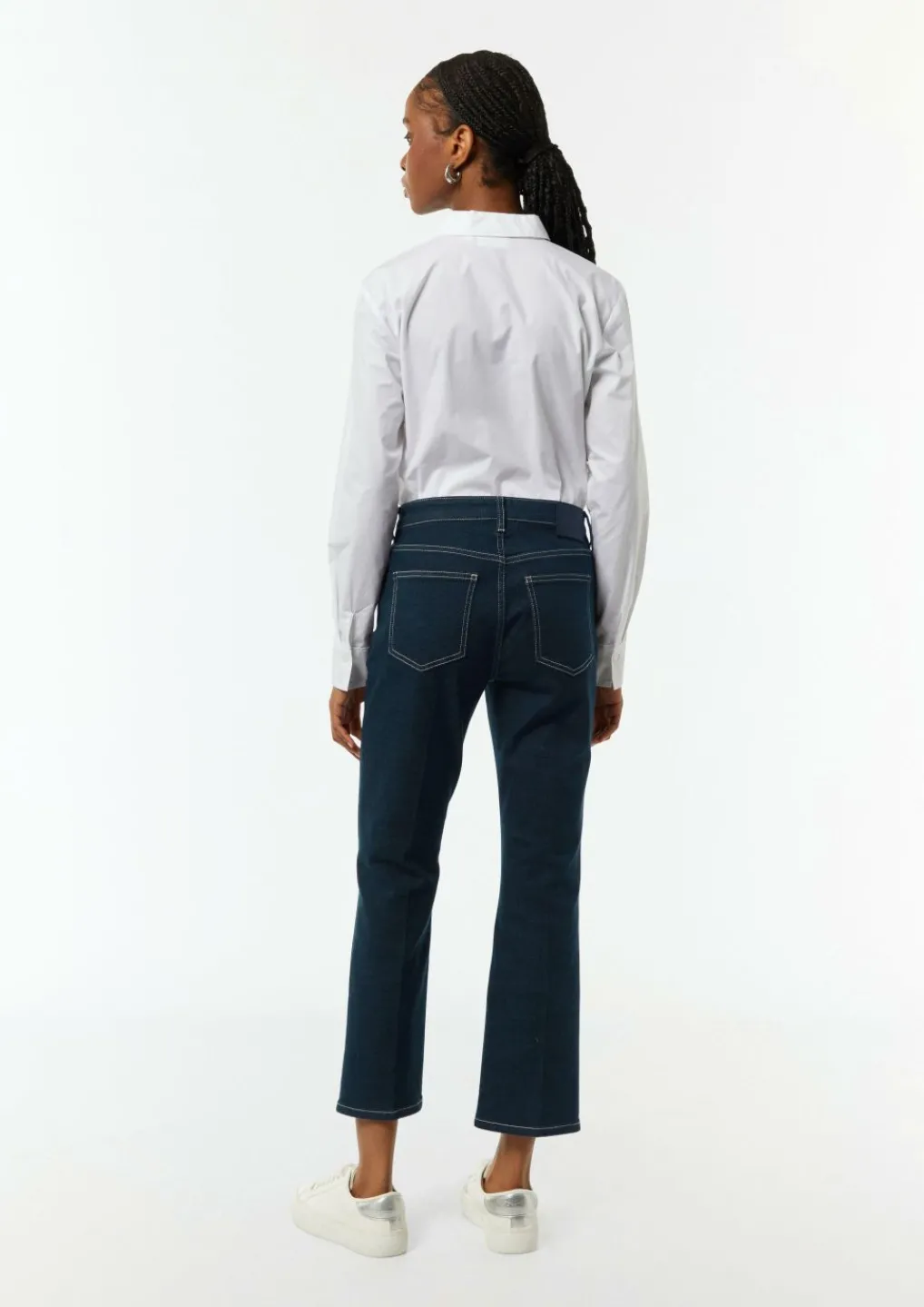 Cropped-Jeans mit Bügelfalte-Comma Best
