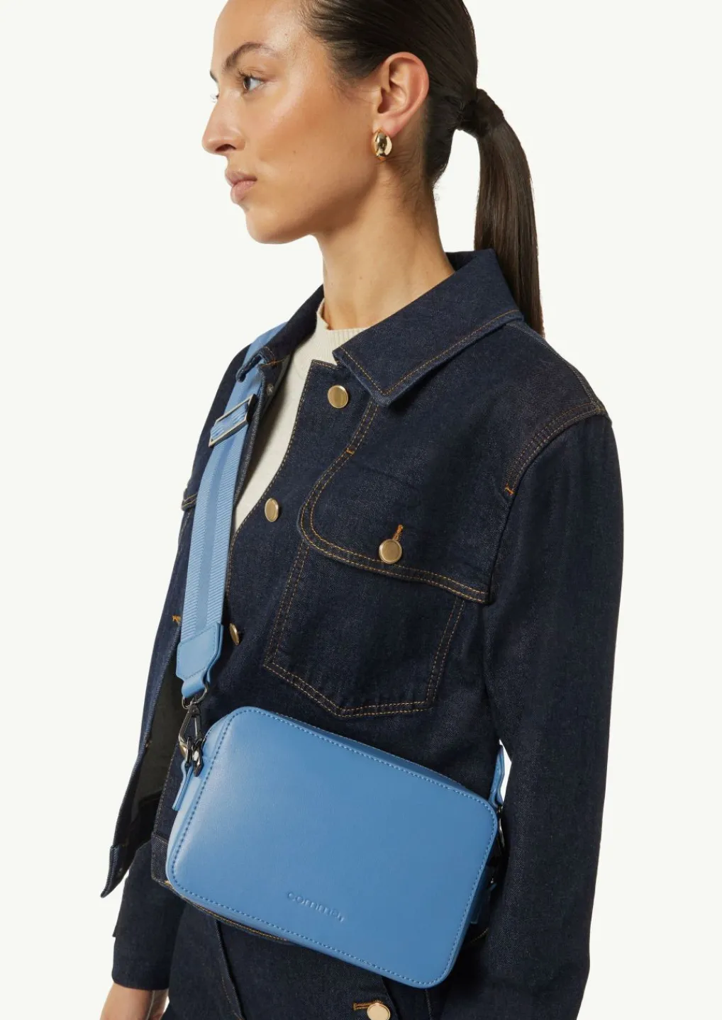 Crossbody-Bag aus Rindsleder-Comma Fashion