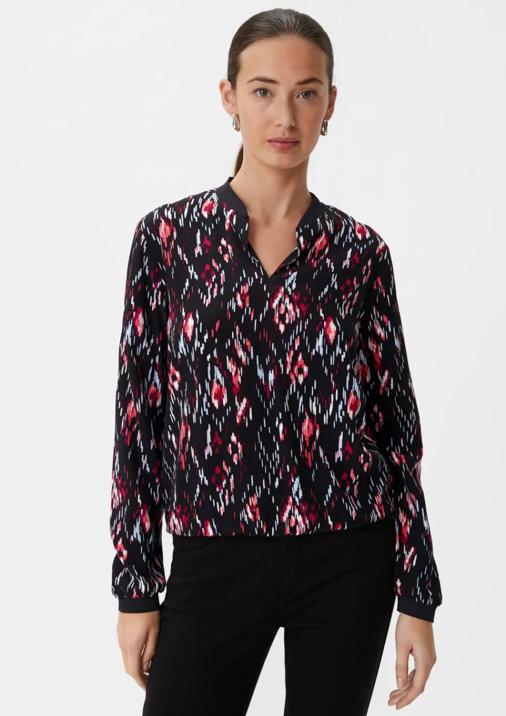 Crêpe-Bluse aus Viskose-Comma Fashion