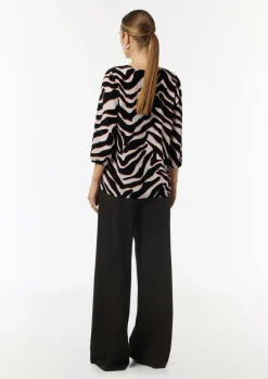 Crêpe-Bluse mit kurzen Ballonärmeln-Comma Hot
