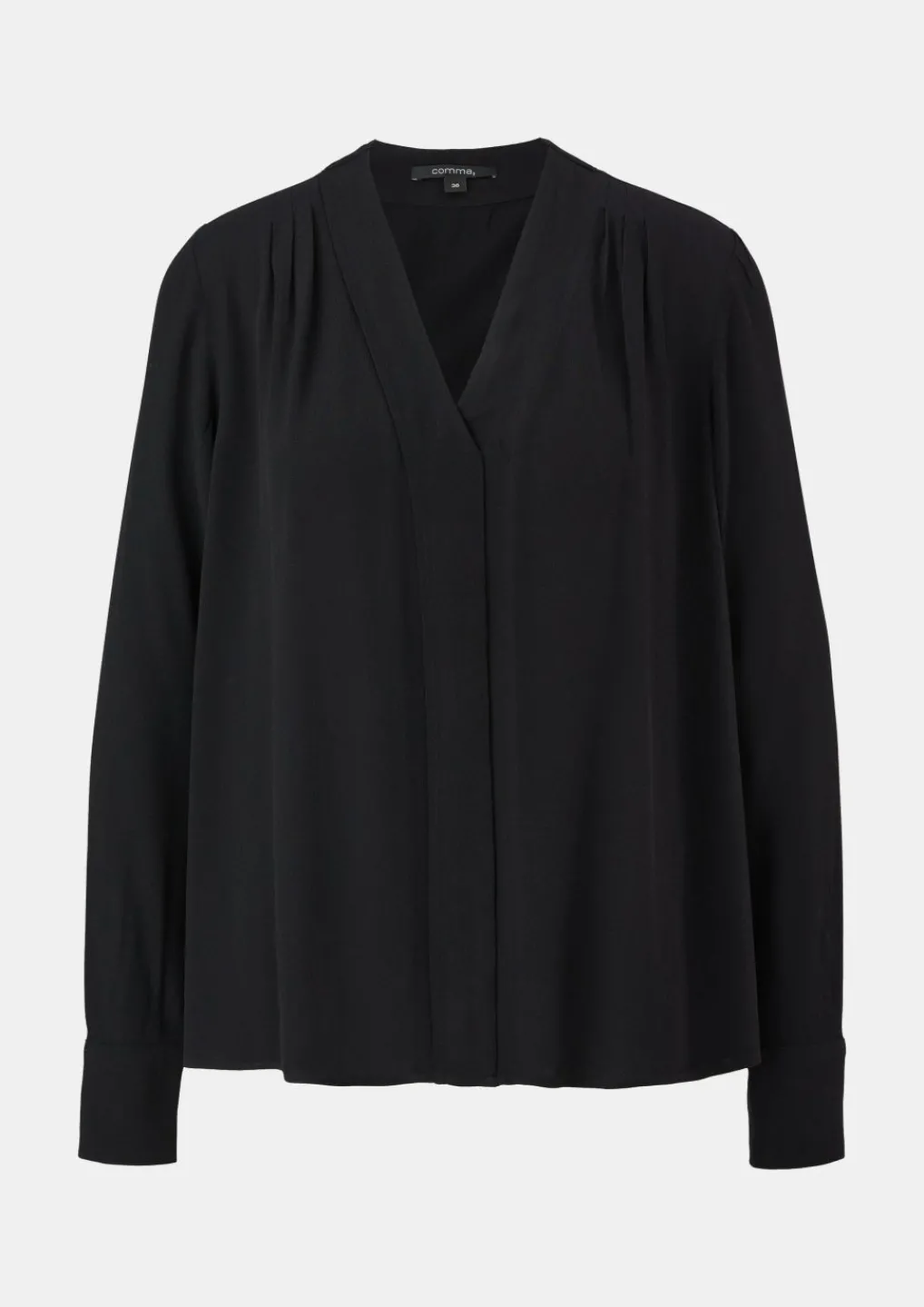 Crêpe-Bluse mit Plisseefalte-Comma Outlet