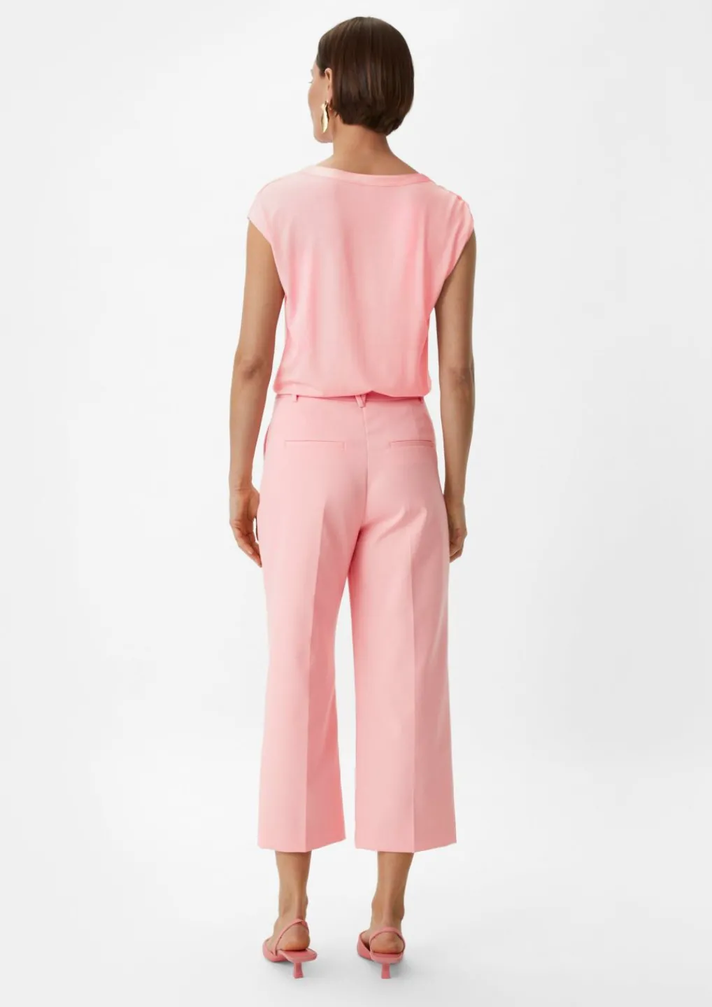 Crêpe-Bluse mit Satin-Detail-Comma Fashion