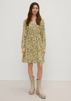 Crêpe-Kleid aus Viskose-Comma Fashion