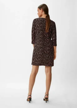 Crêpe-Kleid mit Allover-Print-Comma Online