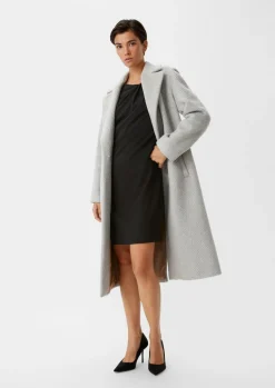 Crêpe-Kleid mit Knotendetail-Comma Online