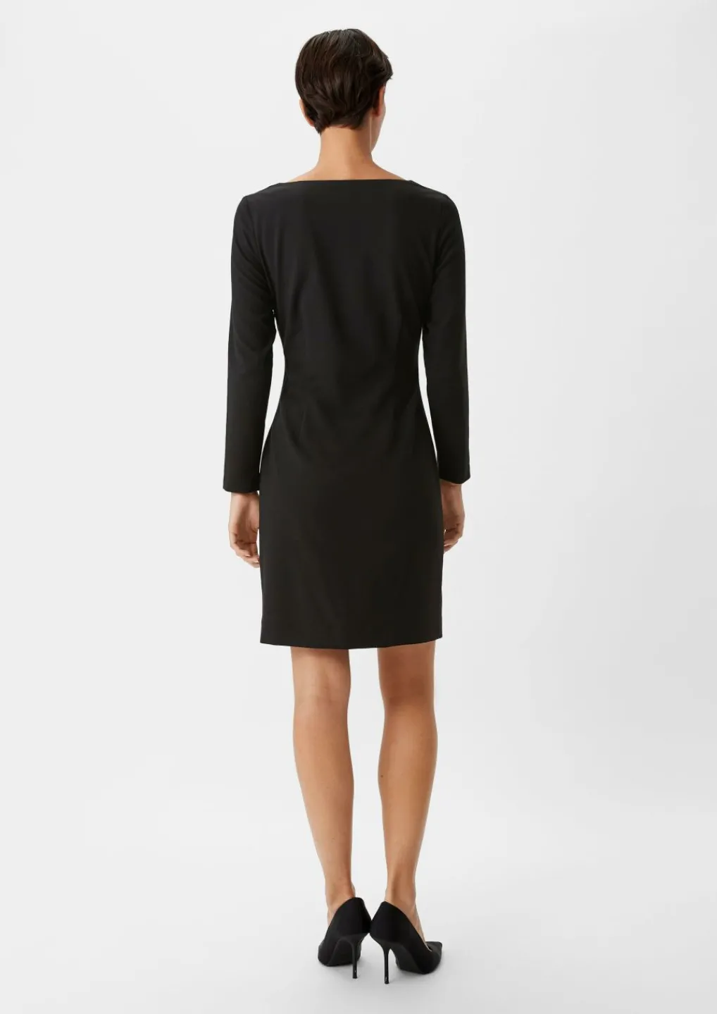 Crêpe-Kleid mit Knotendetail-Comma Online