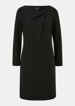 Crêpe-Kleid mit Knotendetail-Comma Online