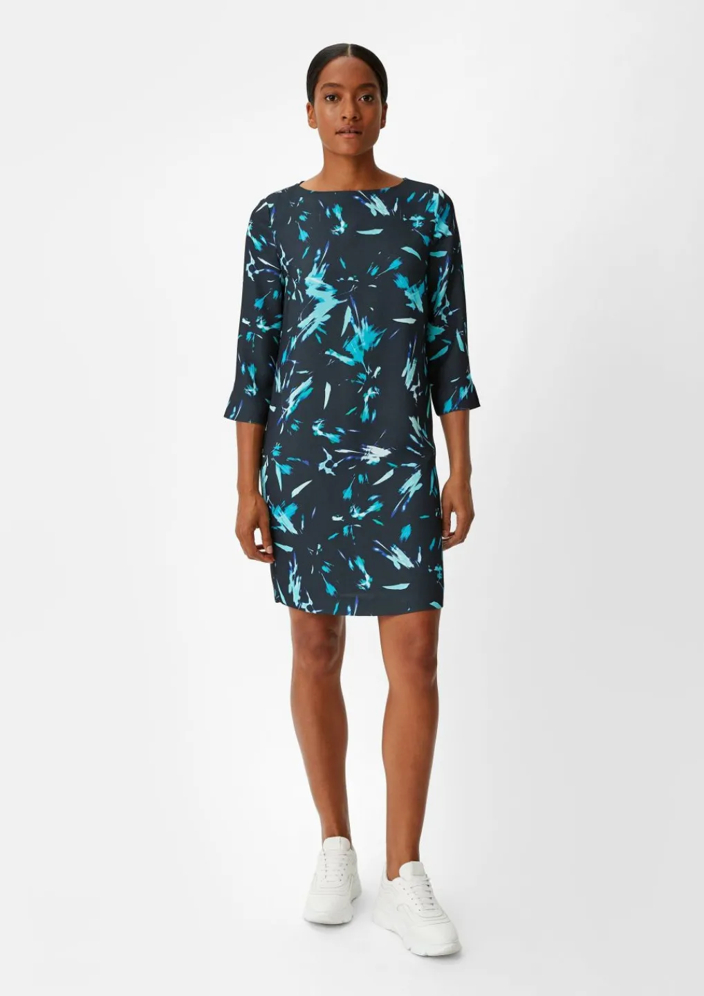 Crêpe-Kleid mit 3/4-Ärmeln-Comma Best