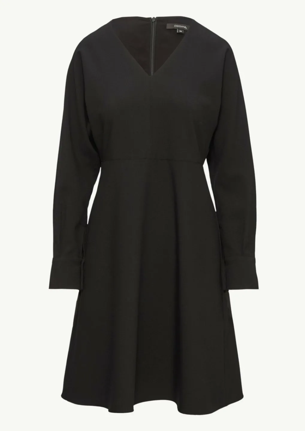 Crêpe-Kleid mit V-Ausschnitt-Comma Outlet