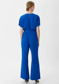 Crêpe-Overall mit ausgestelltem Bein-Comma Discount