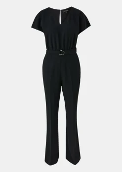 Crêpe-Overall mit Flared Leg-Comma Online